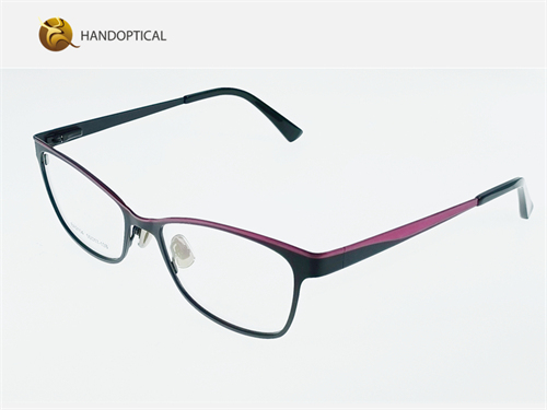 the frames material is stainless steel,acetate temple,with two color painting,black and red color show fashion style ,can be the best choose for ladies